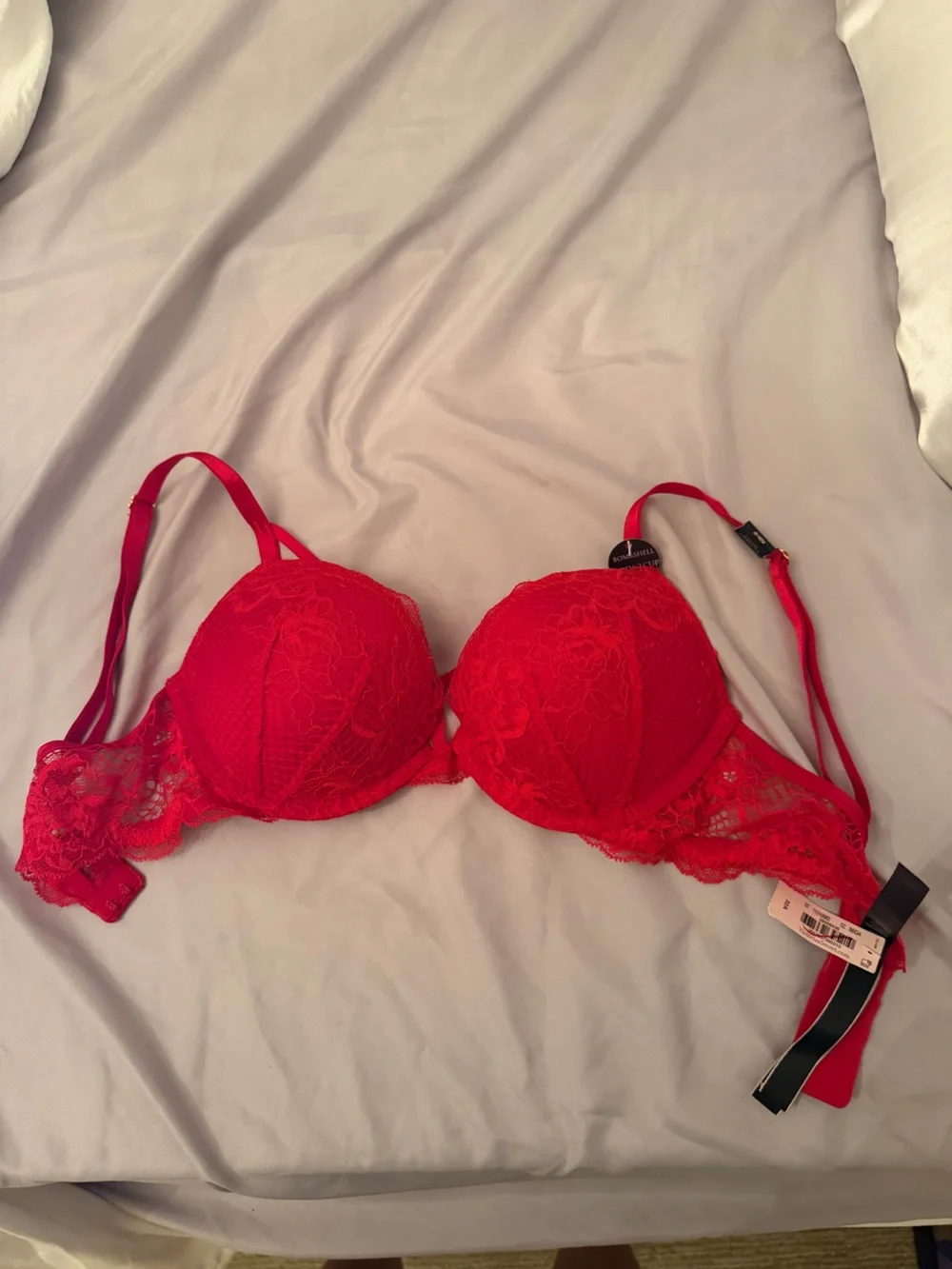 Victoria's Secret Red Lace Bombshell Push-Up Bra